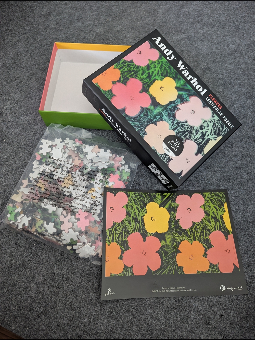 Andy Warhol Floral Flowers Lenticuluar 300 Piece Jigsaw Puzzle